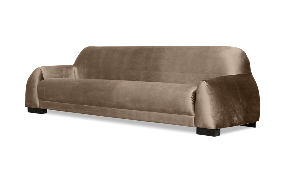 modern contemporary sofas borneo velvet brown sofa