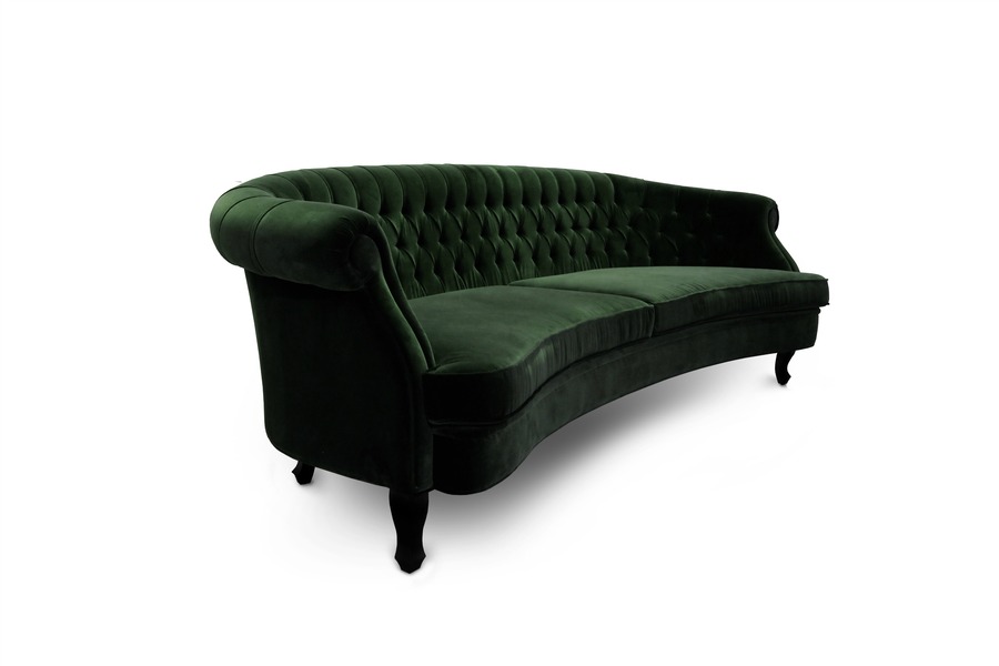 modern contemporary sofas green bourbon sofa