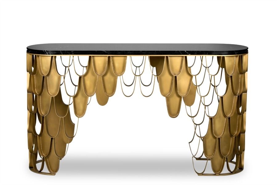 modern console inspired by nature pattern trends