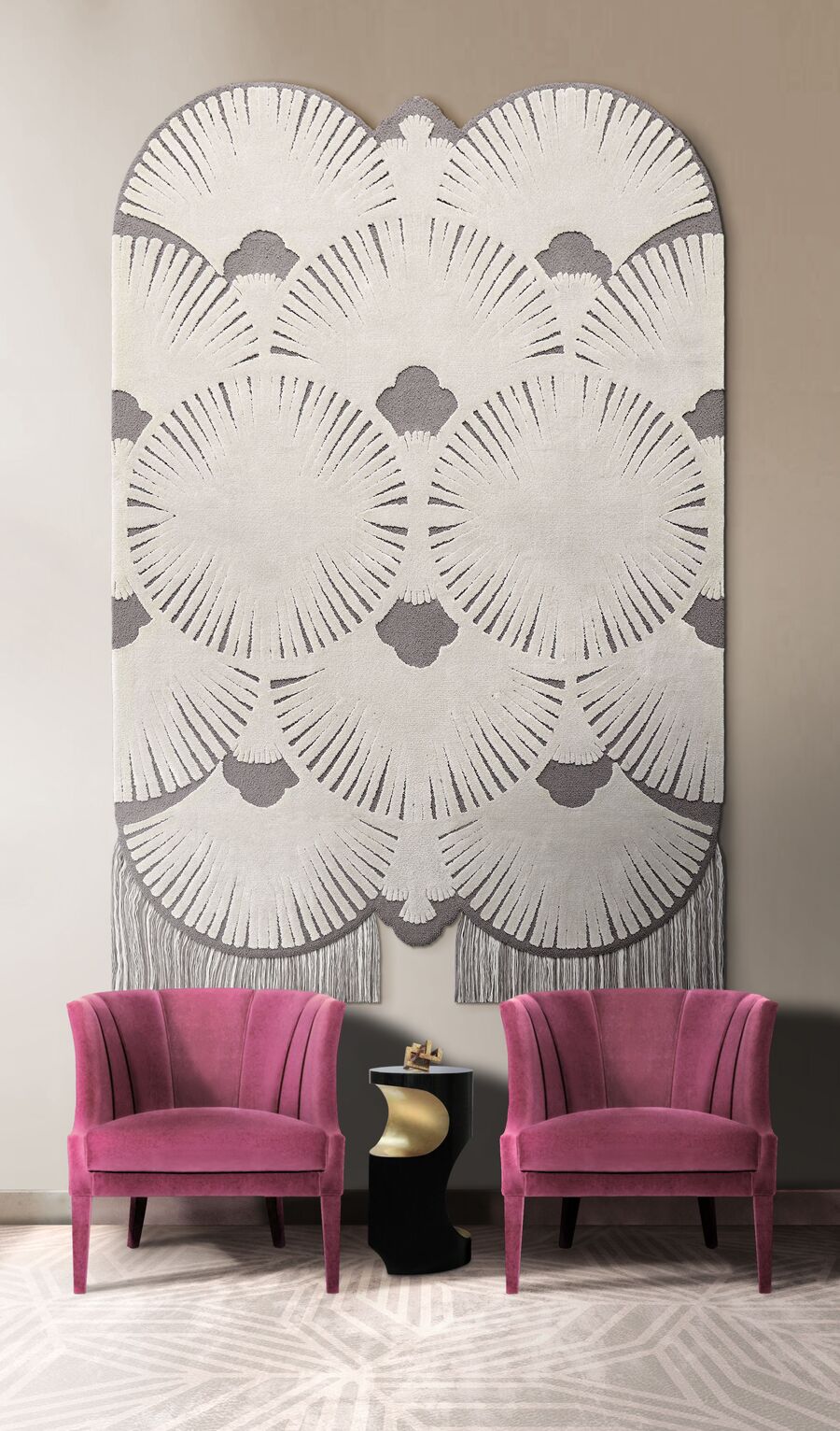 modern hallway with floral pattern pattern trends