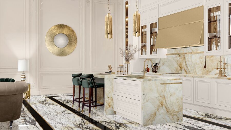 trending mirror designs in a modern kitchen design