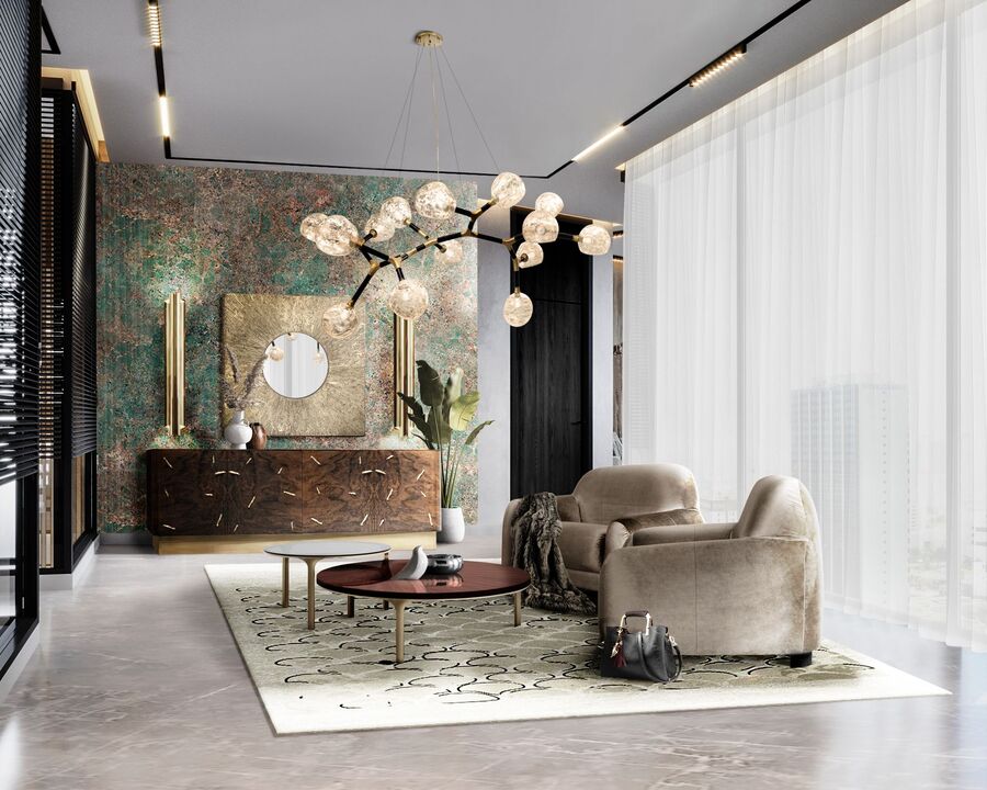 luxury center tables in modern living room