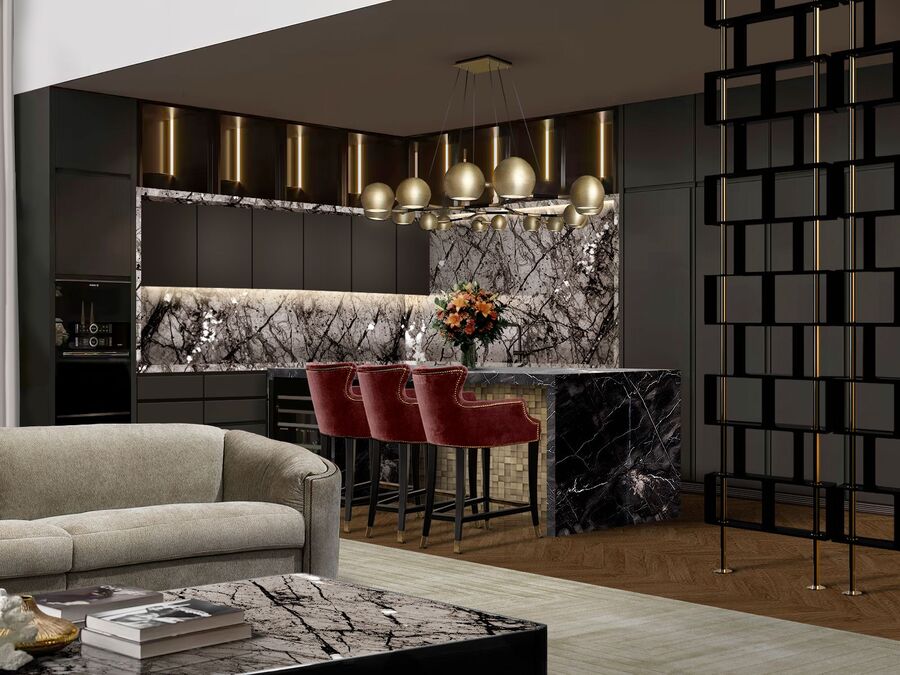 luxury center tables in an open space