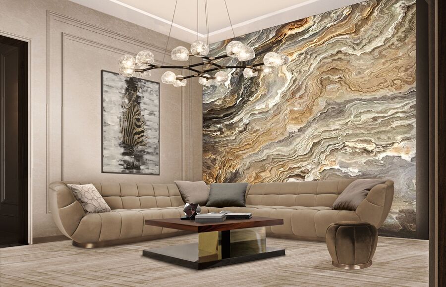 modern living room with one of the 8 luxury center tables