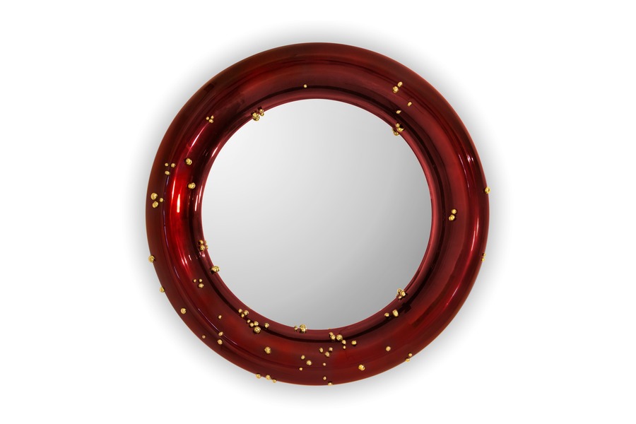 modern mirror in luxury living rooms