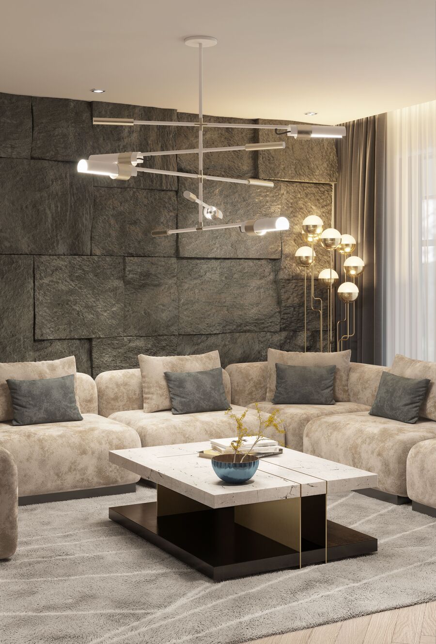 modern comfortable sofa