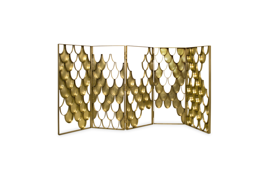 Koi collection golden screen ready for a modern home