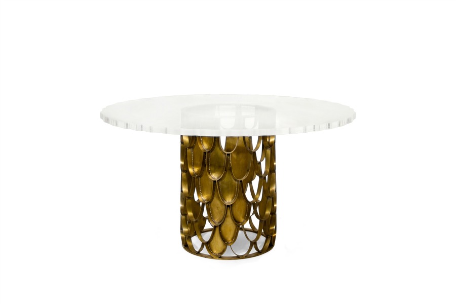 modern dining table koi collection