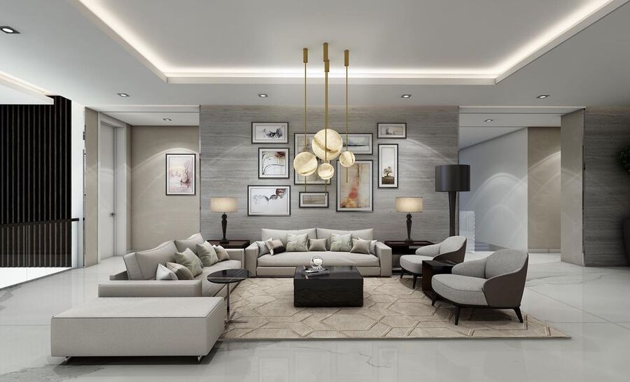 modern living room By Soltis Interiors