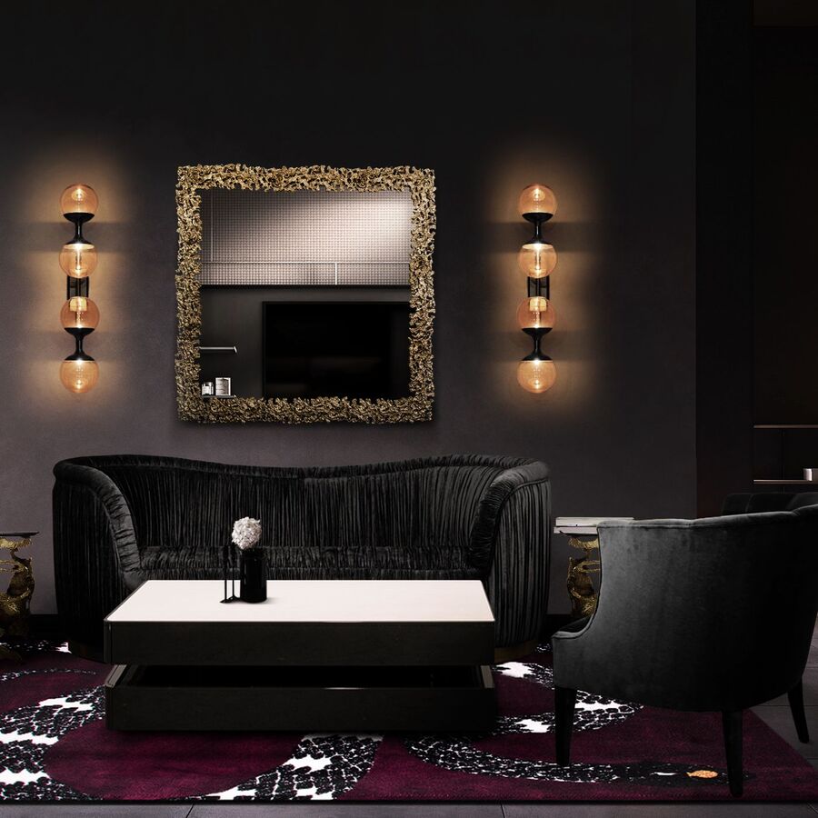 living room sofas in black upholstery