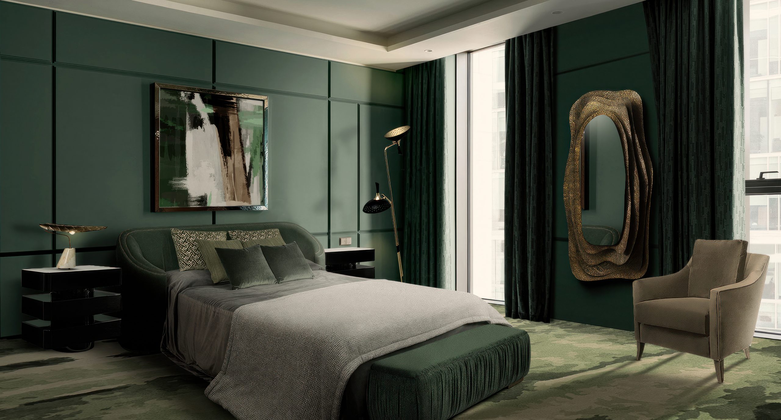 2025 Interiors Colour Forecast Book: Explore the Upcoming Trends 2025 interiors colour forecast 2025 Interiors Colour Forecast: Seven Captivating Hues Unveiled Rainforest Bedroom by BRABBU scaled