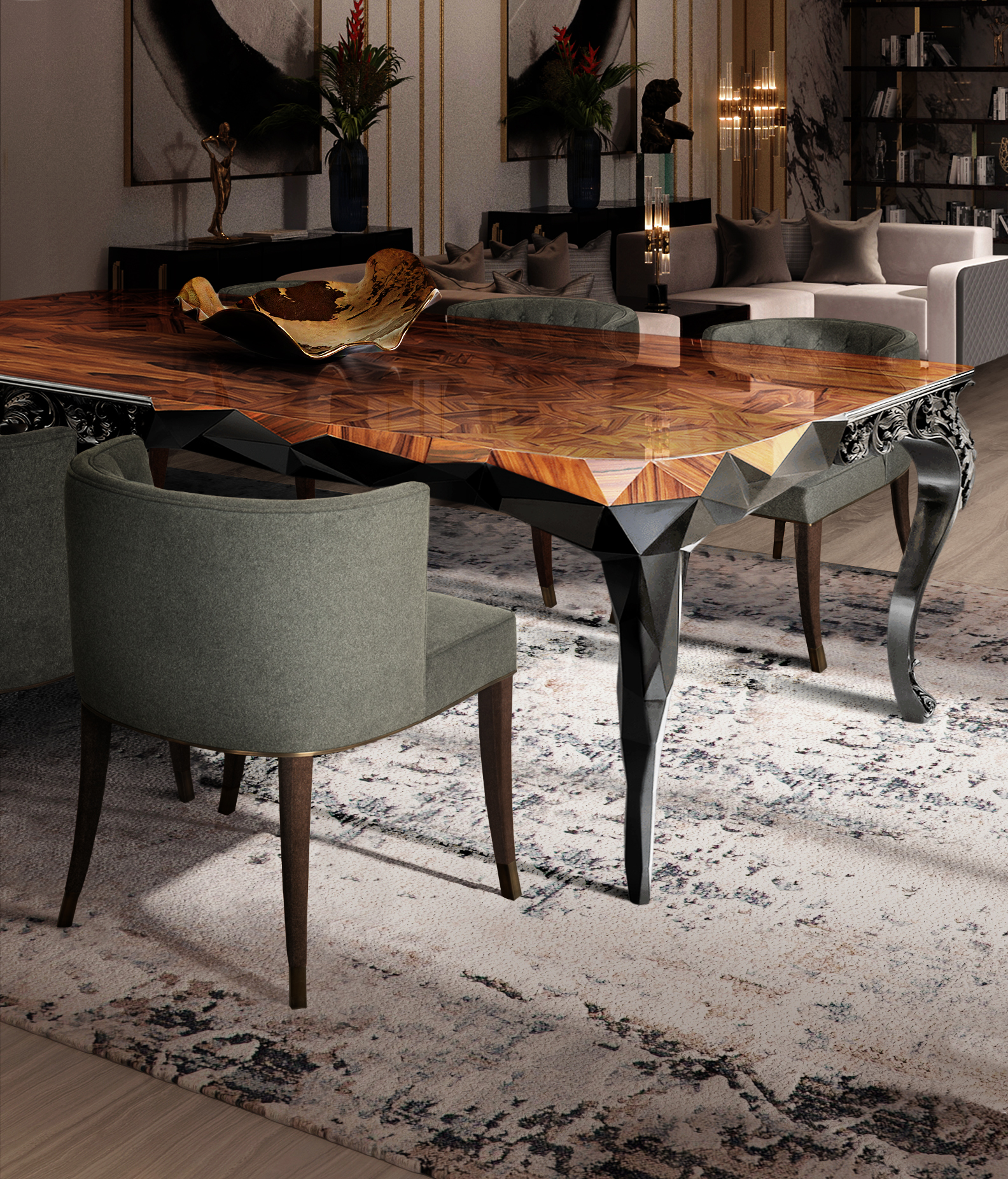 Bourbon Dining Chair: Elevate Your Dining Space with Regal Elegance
