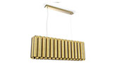 AURUM Rectangular | Gold Suspension Light by BRABBU