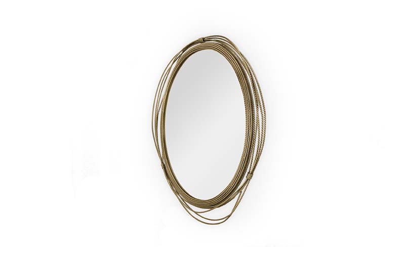 KAYAN Round Mirror Modern Design by BRABBU reflects a set of emotions in a modern home decor.