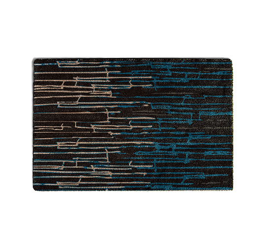 KASAI | Blue Rectangular Botanical Silk Rug by BRABBU