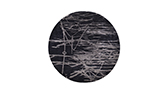 ENZ | Black Botanical Silk Round Rug by BRABBU