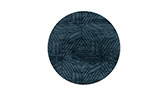 KAIWA Round | Blue Round Botanical Silk Rug by BRABBU
