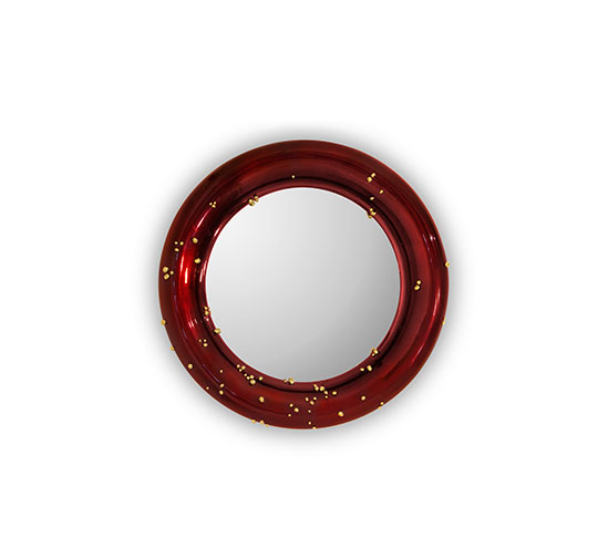 BELIZE Round Mirror Modern Design by BRABBU reflects a set of emotions in a modern home decor.
