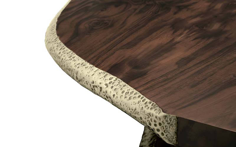 LATZA | Walnut Root Veneer Center Table Modern Design by BRABBU 
