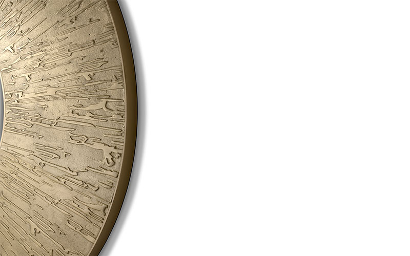 HULI | Matte Brass Round Mirror Contemporary Design by BRABBU