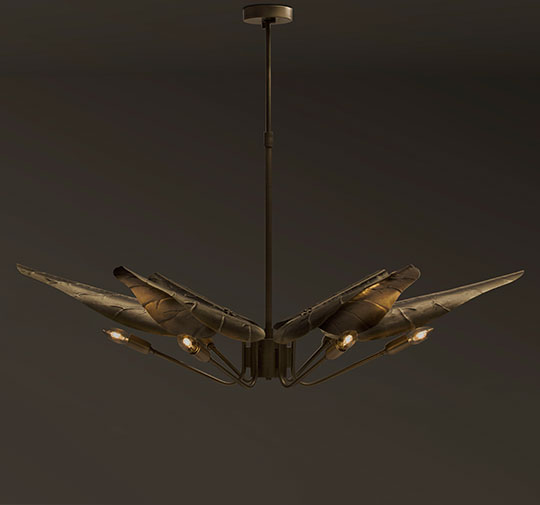 CALLA | Brass Modern Suspension Light by BRABBU