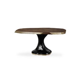 PLATEAU II | Walnut Root Veneer Dining Table Contemporary Design by BRABBU
