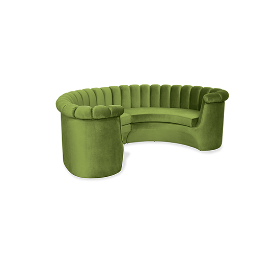 HERA Dining Sofa | Velvet Dining Sofa by BRABBU