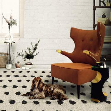 Velvet armchair