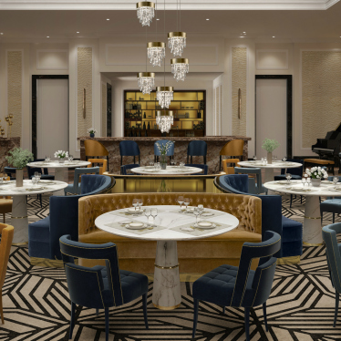 Hotel interior design in Morocco.