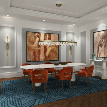 Modern dining room design.