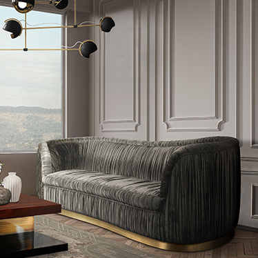Living Room with Dakota Sofa, Lallan Center Table and Laine Lighting