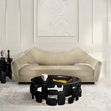 Modern Living Room with Nau Sofa and Goroka Center