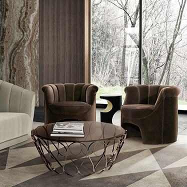 Modern Living Room with Hera Armchair and Bryce Side Table