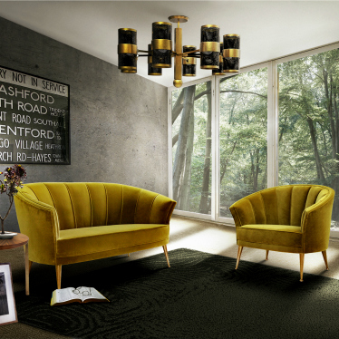 Modern living room furniture set.