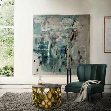 Modern leather chair.