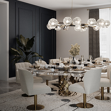 BB_DALYAN_II_Dining_Chair_KOI_Dining_Table_HORUS_Suspension_Light