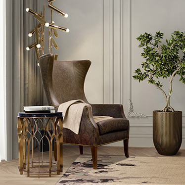 Dukono Armchair, Mecca Side Table, Cyprus Floor Light