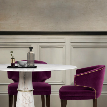 Modern dining room interior design.