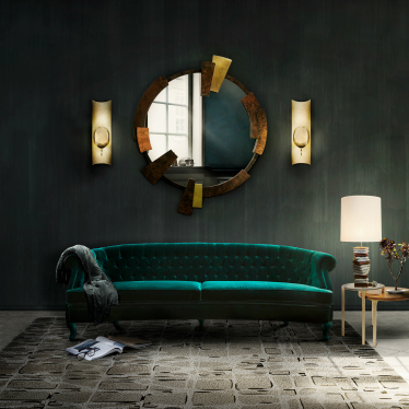 velvet sofa.
